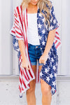 Star & Stripes Open Front Cover Up
