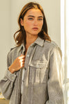 Grey Shadow Button Up Corduroy Shacket