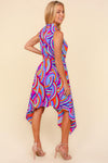 Jessup ￼Mock Neck Sleeveless Printed Dress