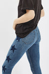 Star Pattern Skinny Jeans