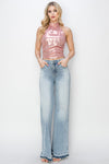 Dolly Full Size High Rise Wide Leg Jeans