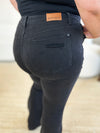 Janet Black Full Size High Waist Distressed Flare Jeans
