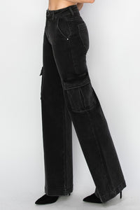 Tatiana High Rise Wide Leg Cargo Jeans