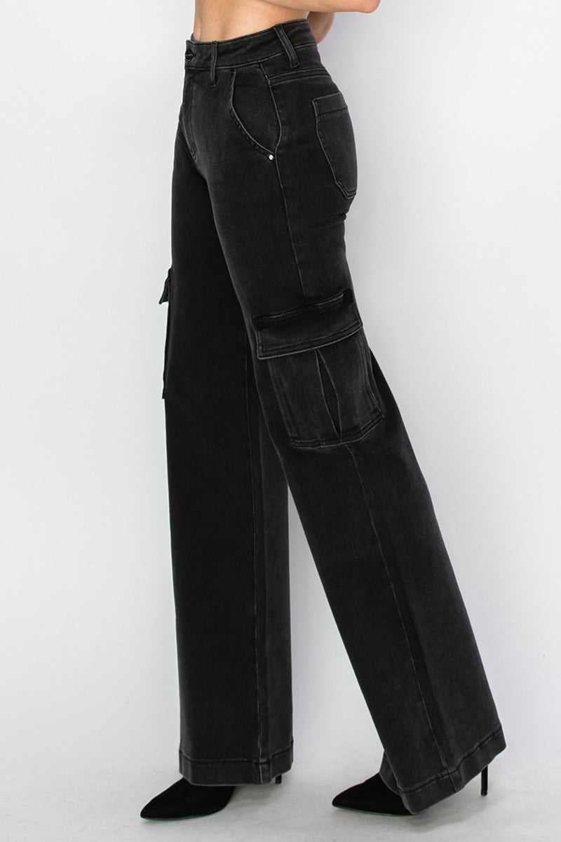 Tatiana High Rise Wide Leg Cargo Jeans