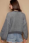 Surrounded By Love Zipper Point Sleeve Sweater