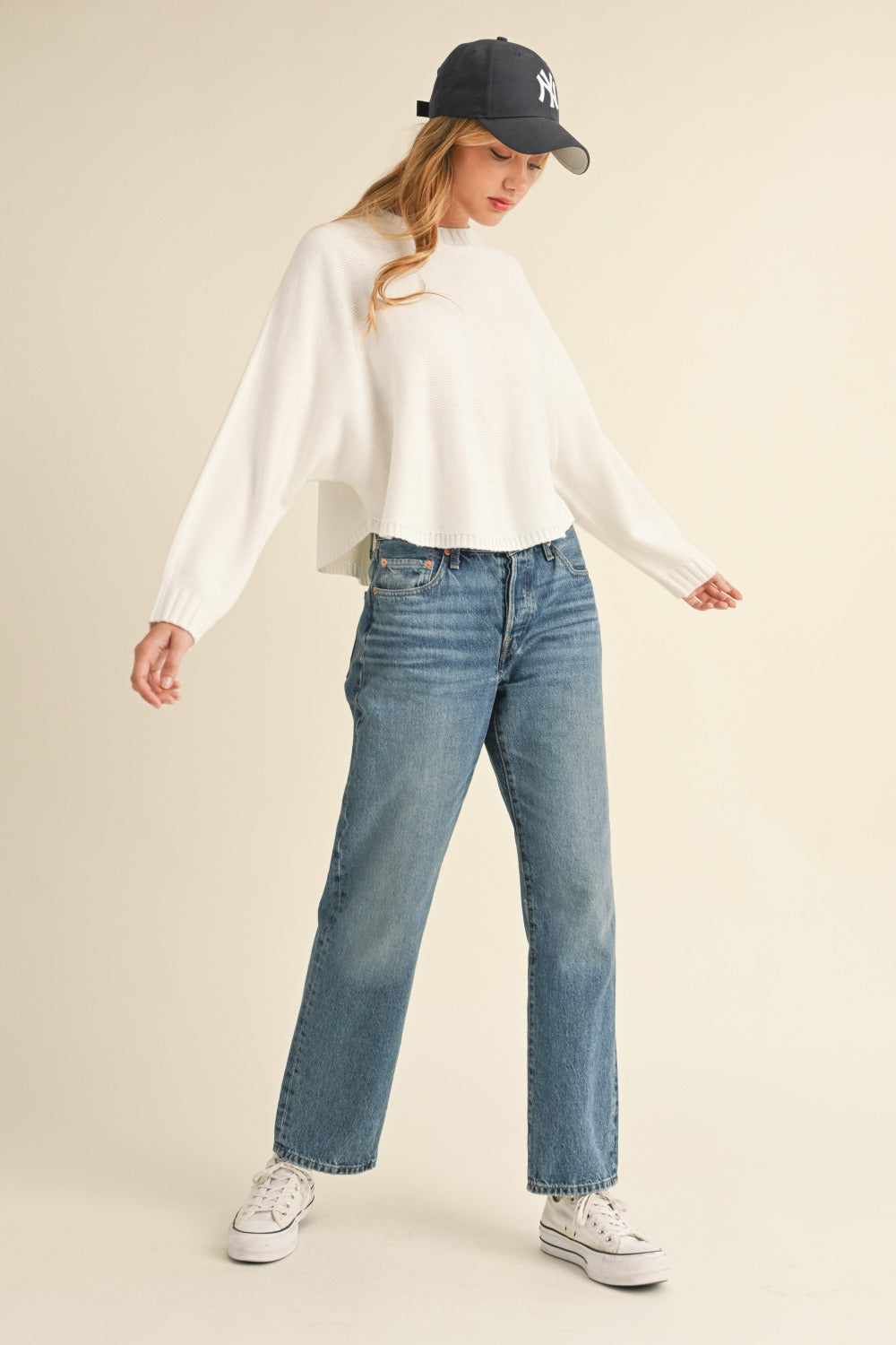 Aria Dolman Sleeve Cropped Sweater
