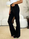 Janet Black Full Size High Waist Distressed Flare Jeans