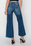 Happy Days Full Size High Rise Patch Detailed Wide Leg Crop Jeans