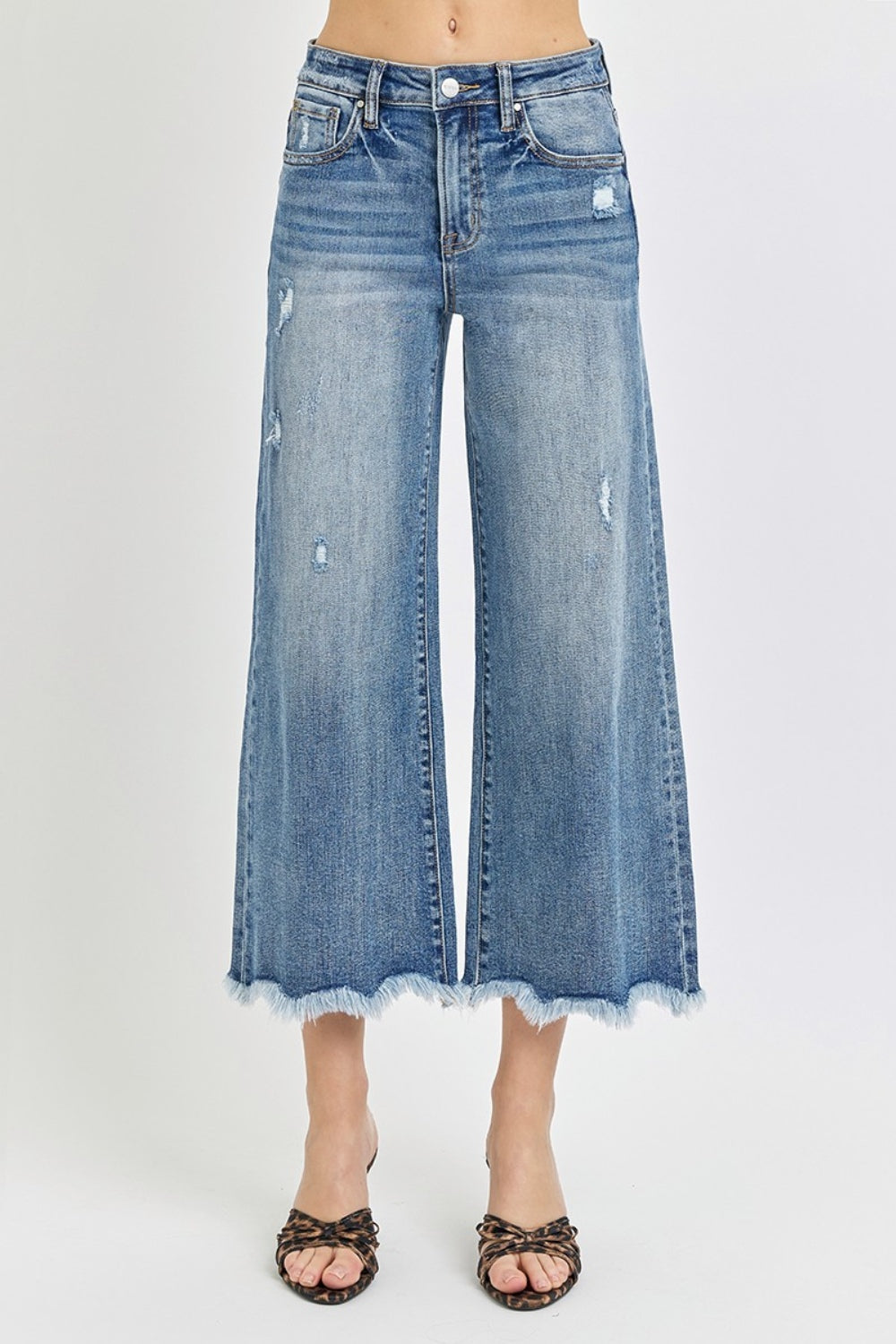 Angelica High Rise Cropped Flare Jeans
