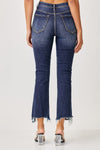 Janice Frayed Hem Cropped Straight Jeans
