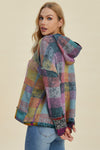 Worlds Apart Plaid Dropped Shoulder Hoodie