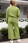 Raven Textured Long Sleeve Top and Drawstring Pants Set