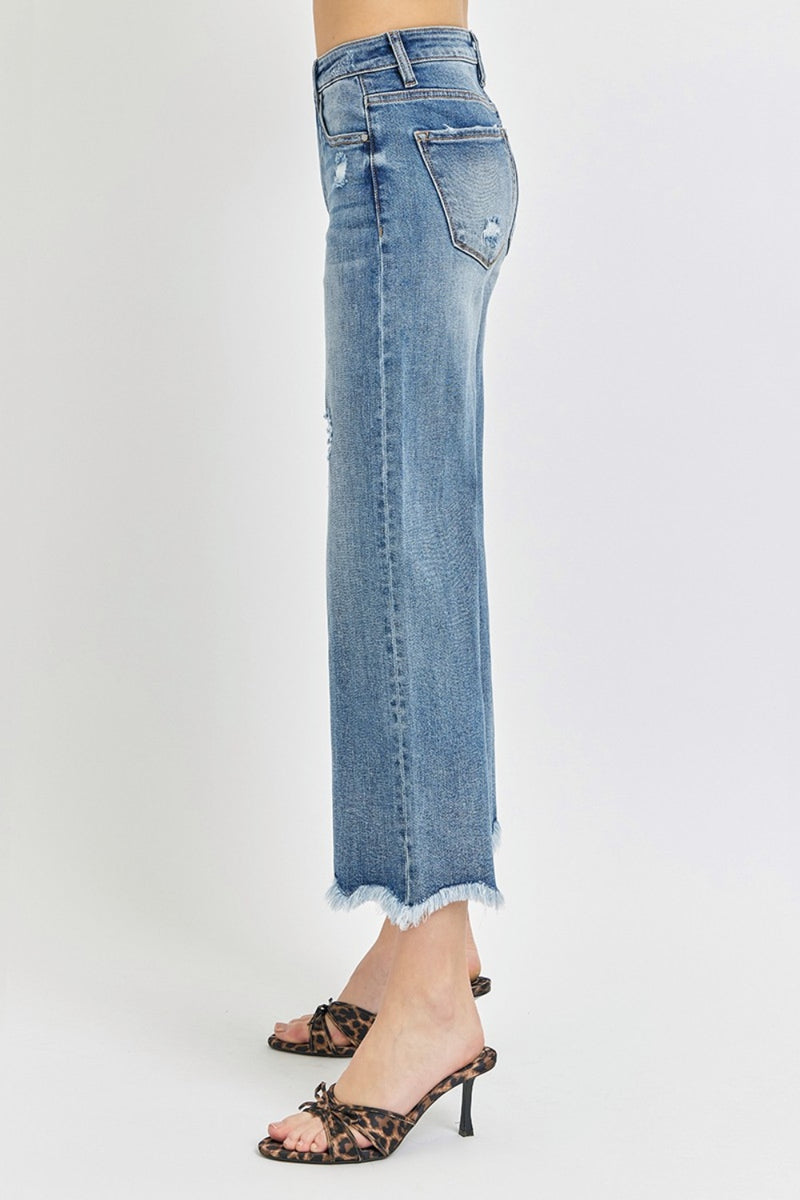 Angelica High Rise Cropped Flare Jeans