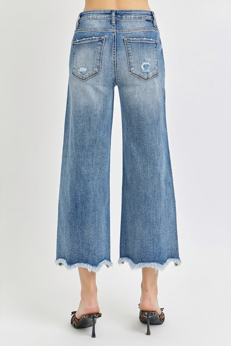 Angelica High Rise Cropped Flare Jeans