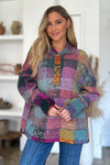 Worlds Apart Plaid Dropped Shoulder Hoodie