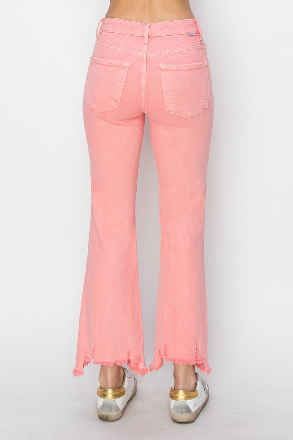 Kira Raw Hem Bootcut Jeans with Pockets