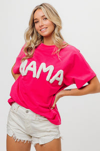 MAMA 3D Round Neck Short Sleeve T-Shirt