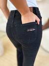 Janet Black Full Size High Waist Distressed Flare Jeans
