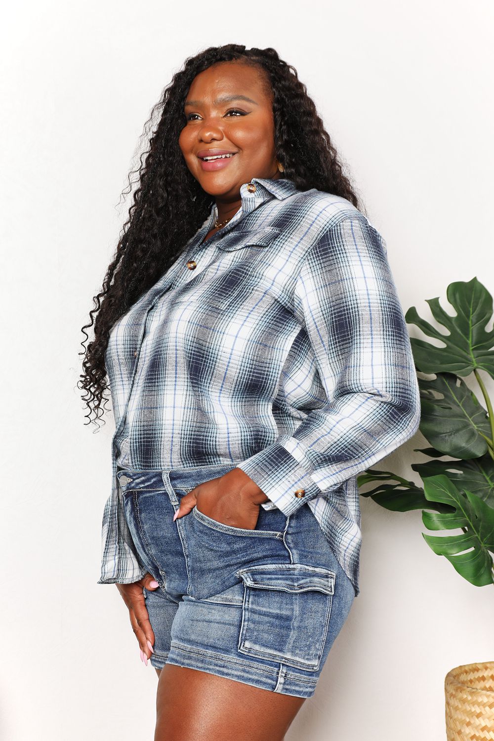 Fall Into Autumn Plaid Shirt