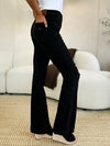 Janet Black Full Size High Waist Distressed Flare Jeans