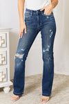 Diana Mid Rise Hand Sand & Destroy Bootcut Jeans