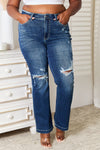 Diana Mid Rise Hand Sand & Destroy Bootcut Jeans