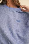 Mable Embroidery Crop Sweatshirt