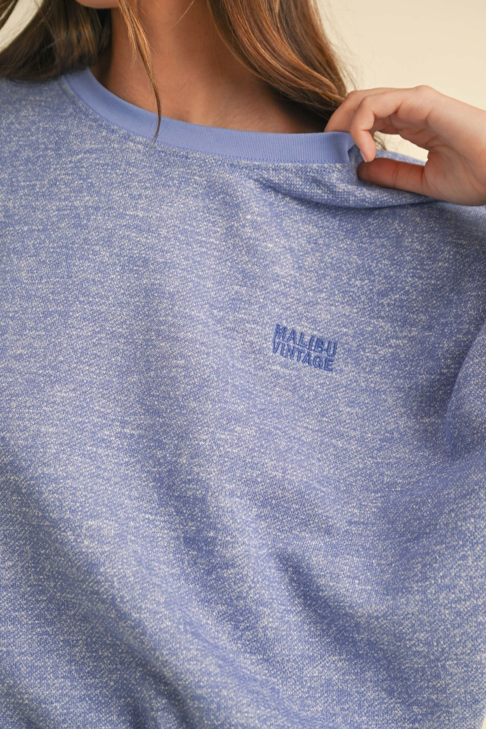 Mable Embroidery Crop Sweatshirt