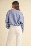 Mable Embroidery Crop Sweatshirt