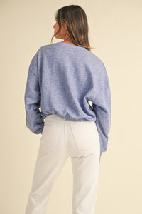 Mable Embroidery Crop Sweatshirt