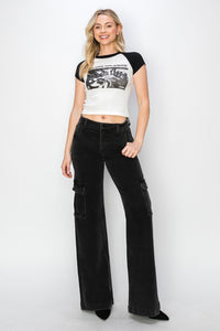 Tatiana High Rise Wide Leg Cargo Jeans