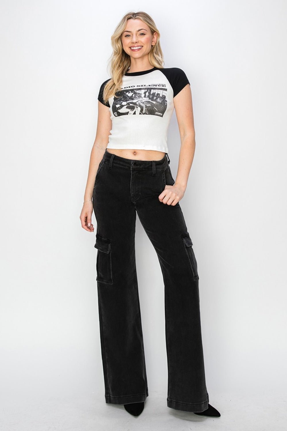 Tatiana High Rise Wide Leg Cargo Jeans