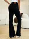 Janet Black Full Size High Waist Distressed Flare Jeans