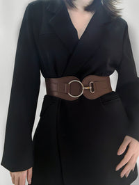 Faux Elastic Wide Belt