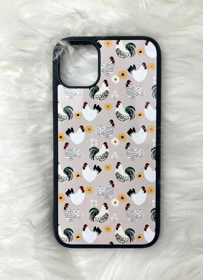 Floral chicken case (Iphone)