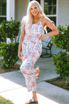 Floral Spaghetti Strap Scoop Neck Jumpsuit