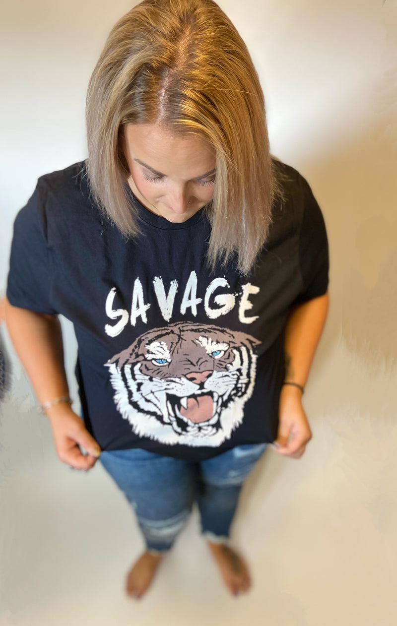 Plus Size Savage Tiger Tee