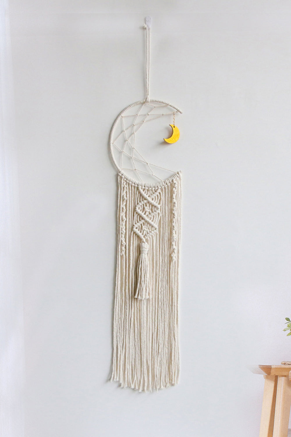 Bohemian Hand-Woven Moon Fringe Wall Hanging