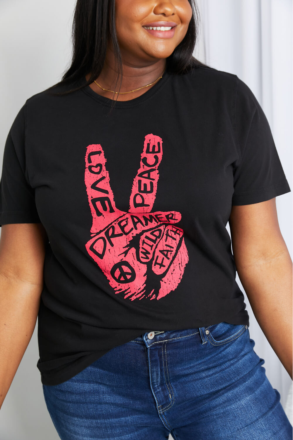 Peace & Love Graphic Tunic T-Shirt