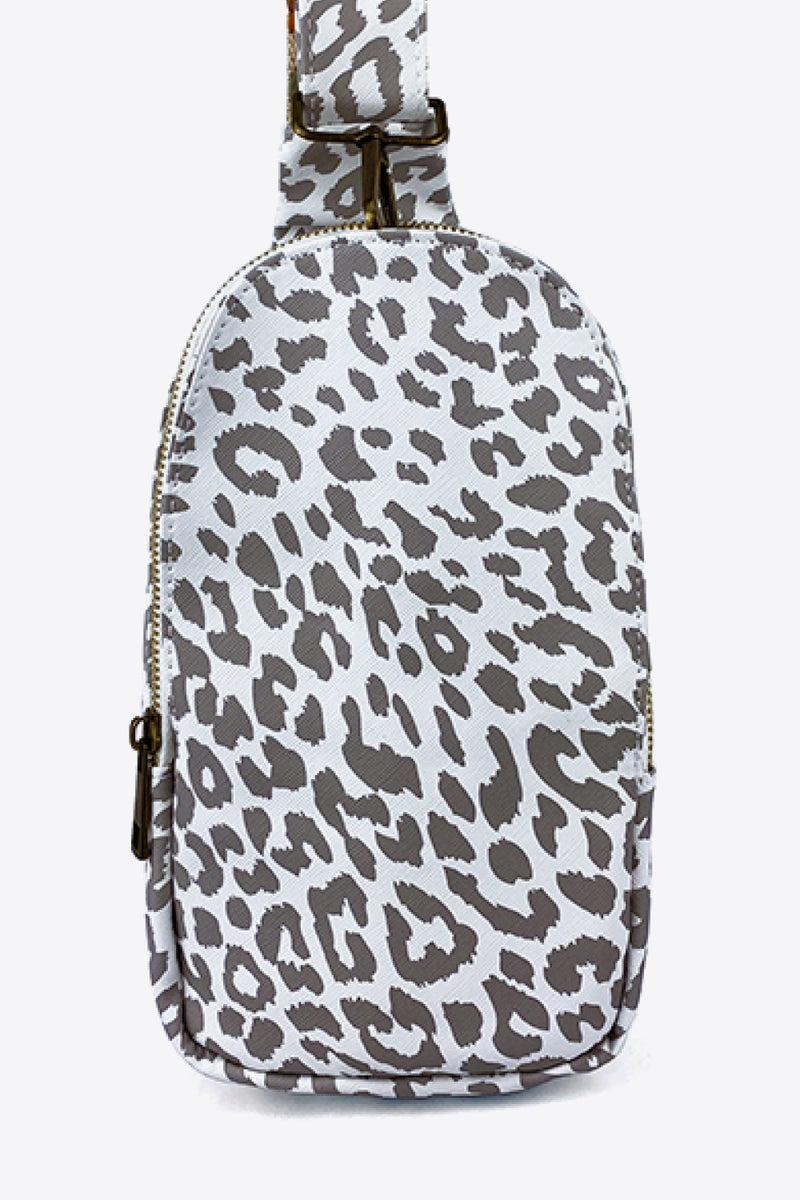 Printed Faux Leather Sling Bag