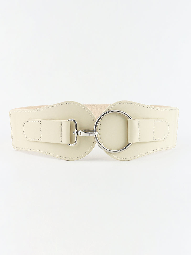 Faux Elastic Wide Belt