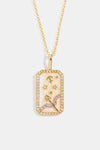 Rhinestone Constellation Pendant Copper Necklace