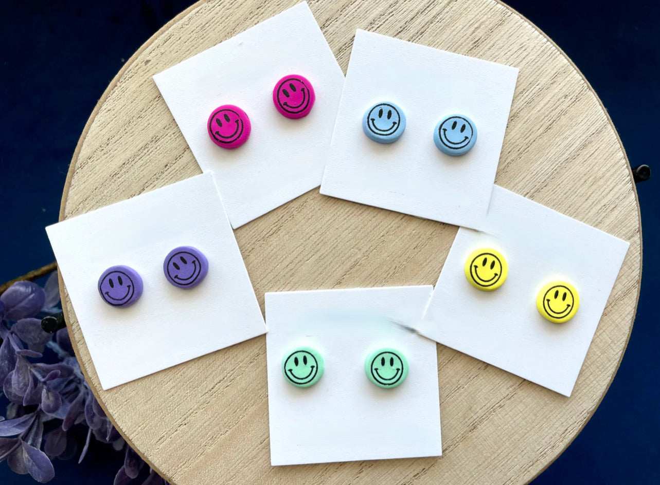 Smiley Face Studs