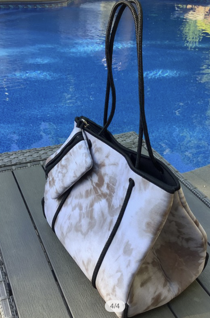 Mocha Tie Dye Neoprene Tote