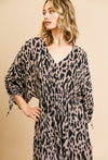 Animal Print Ruffle Dress