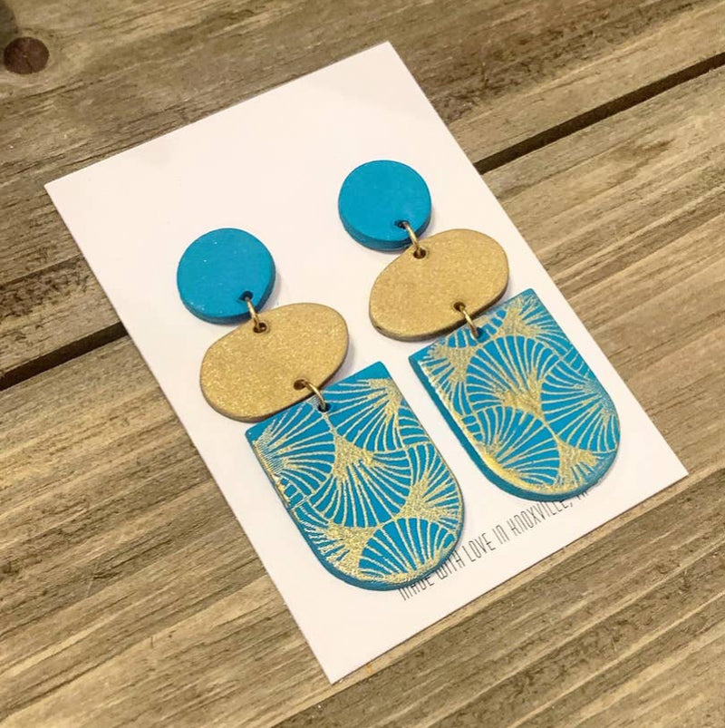 Turquoise & Gold Dangles