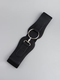 Faux Elastic Wide Belt