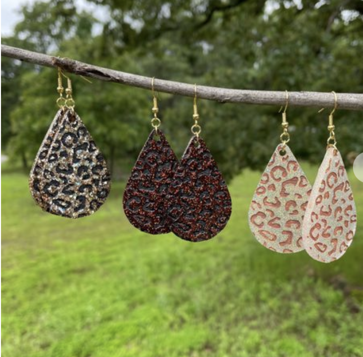 Leopard Shimmer Earrings