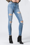 High Rise Distressed Crop Skinny Jeans