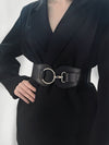 Faux Elastic Wide Belt